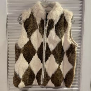VINTAGE Rochelle California Rabbit Fur Sweater Vest